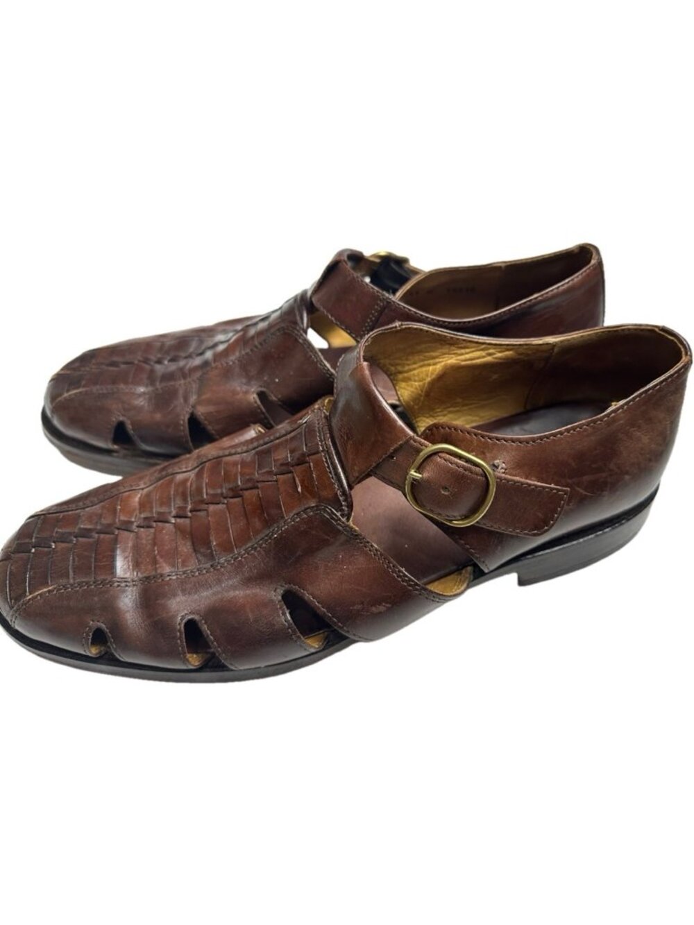 Johnston & Murphy Men's Fisherman Dad Sandals Brown Leather Size 11 M
